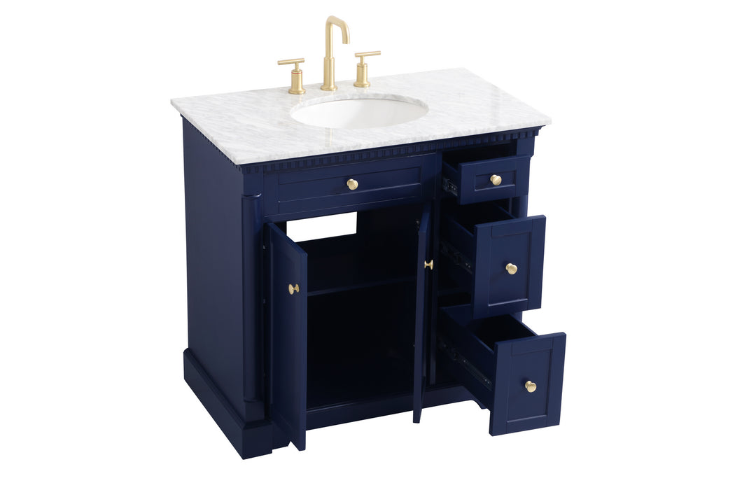 Elegant Lighting VF53036BL Bathroom Vanity Set, Blue