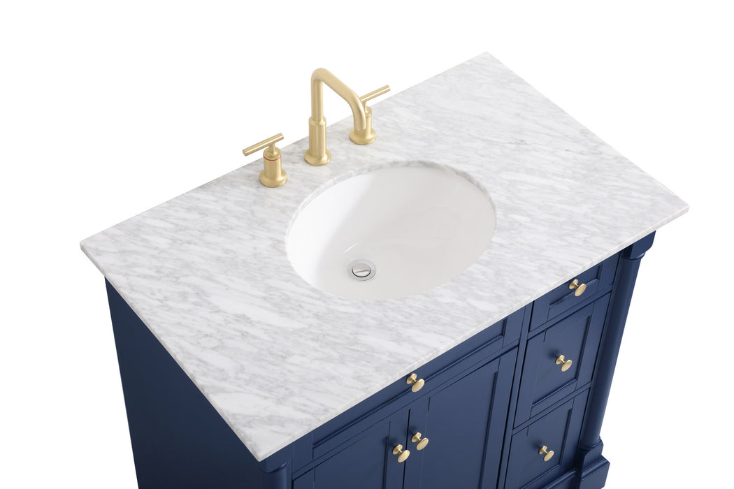 Elegant Lighting VF53036BL Bathroom Vanity Set, Blue