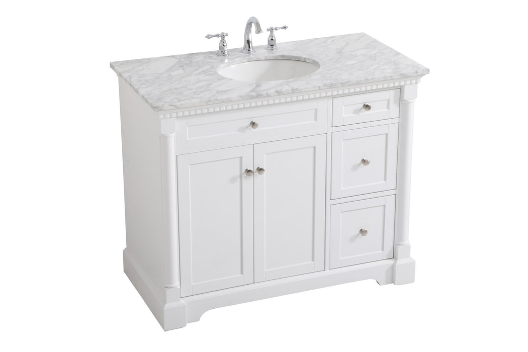 Elegant Lighting VF53042WH Bathroom Vanity Set, White