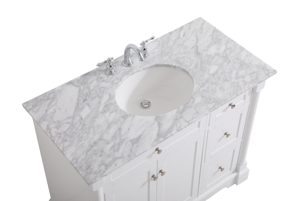 Elegant Lighting VF53042WH Bathroom Vanity Set, White