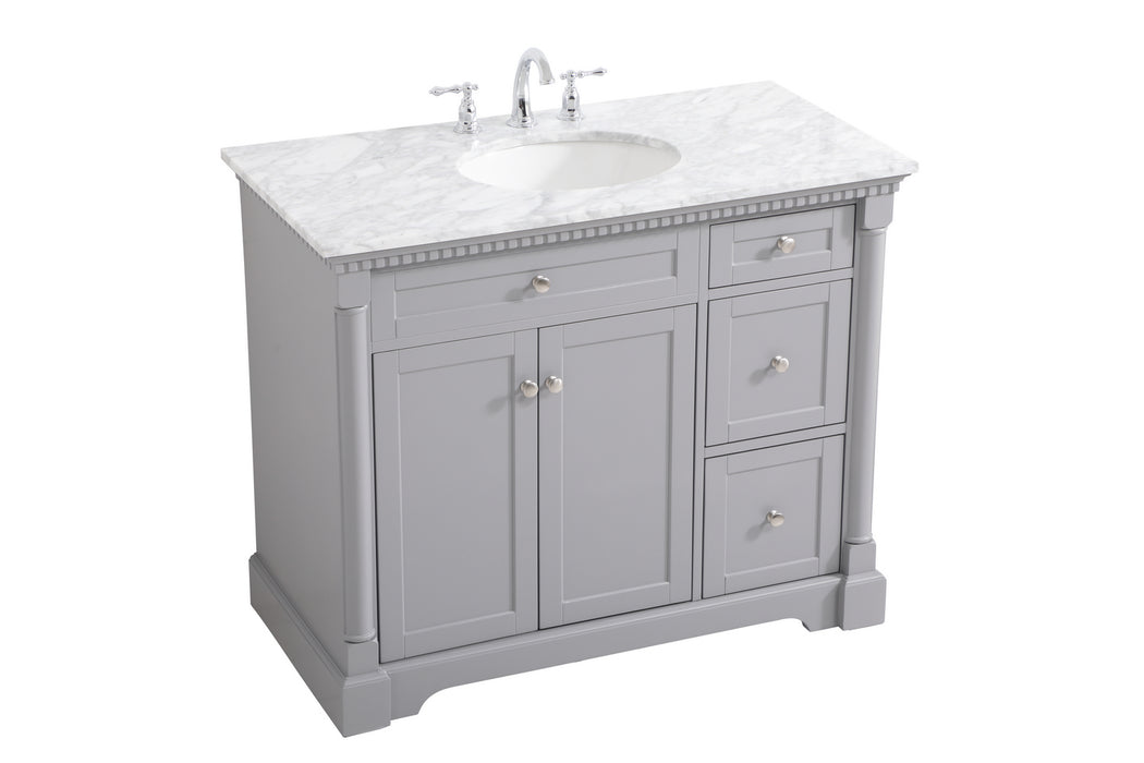 Elegant Lighting VF53042GR Bathroom Vanity Set, Grey