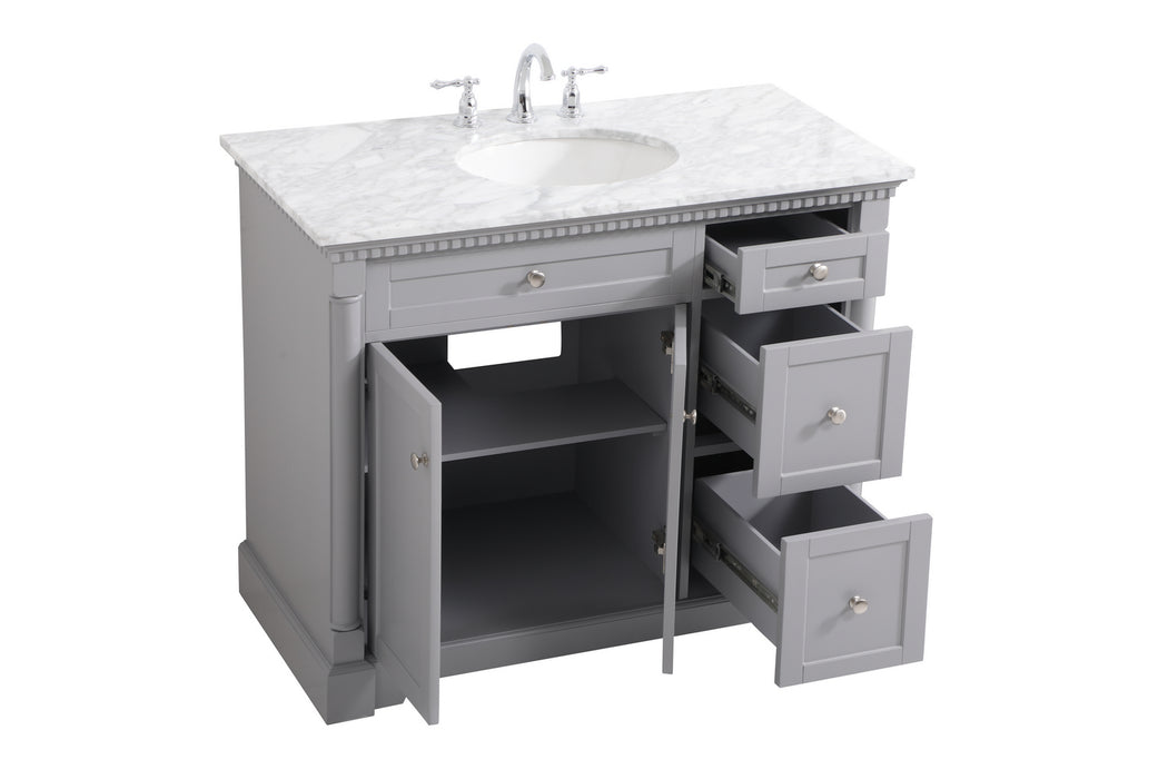 Elegant Lighting VF53042GR Bathroom Vanity Set, Grey