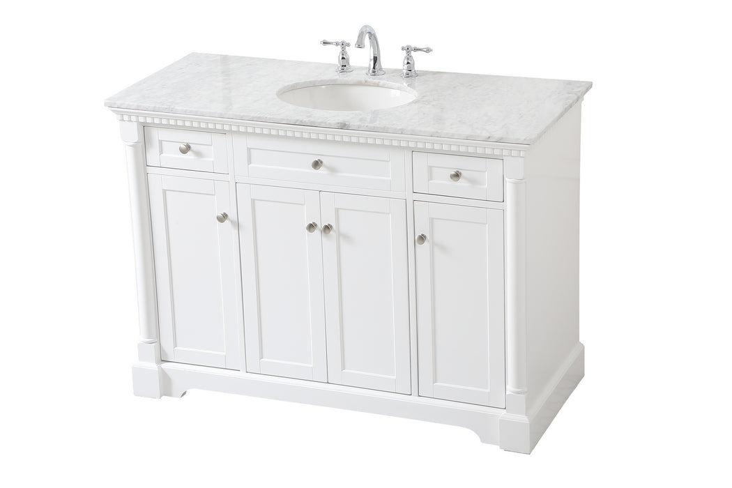 Elegant Lighting VF53048WH Bathroom Vanity Set, White
