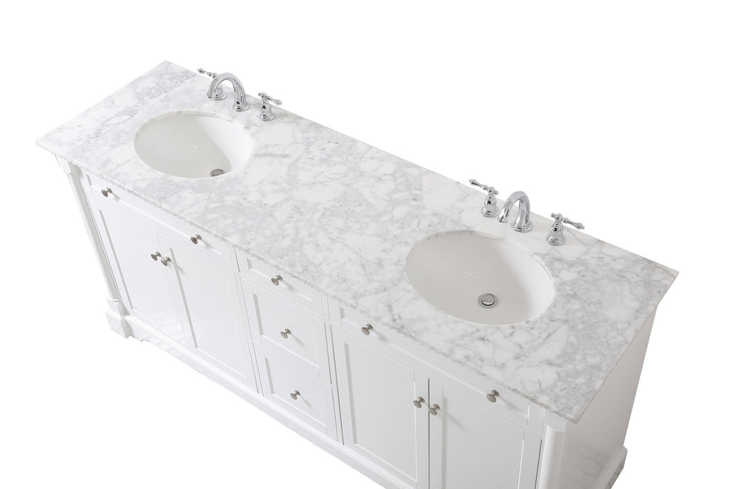 Elegant Lighting VF53072DWH Bathroom Vanity Set, White