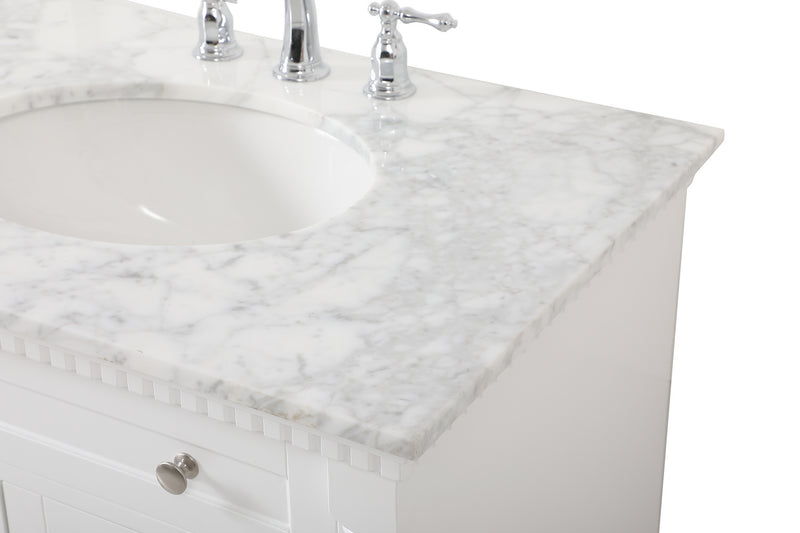 Elegant Lighting VF53072DWH Bathroom Vanity Set, White