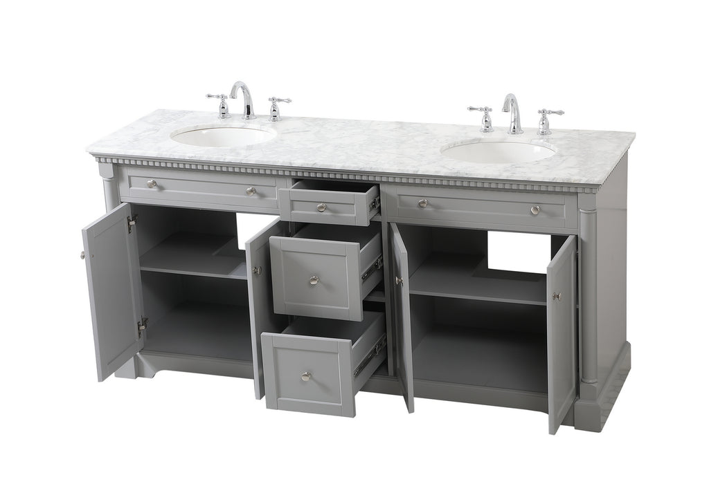 Elegant Lighting VF53072DGR Bathroom Vanity Set, Grey