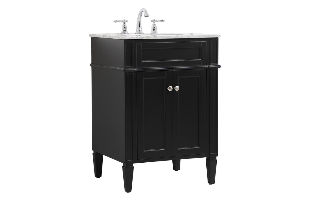 Elegant Lighting VF12524BK Bathroom Vanity Set, Black