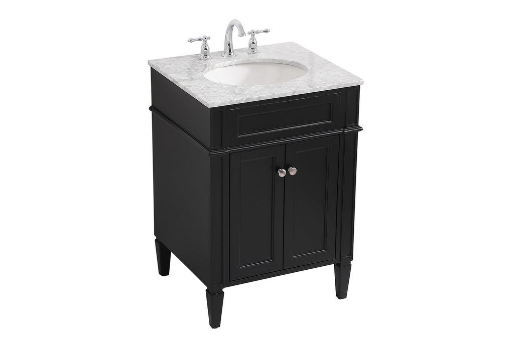 Elegant Lighting VF12524BK Bathroom Vanity Set, Black