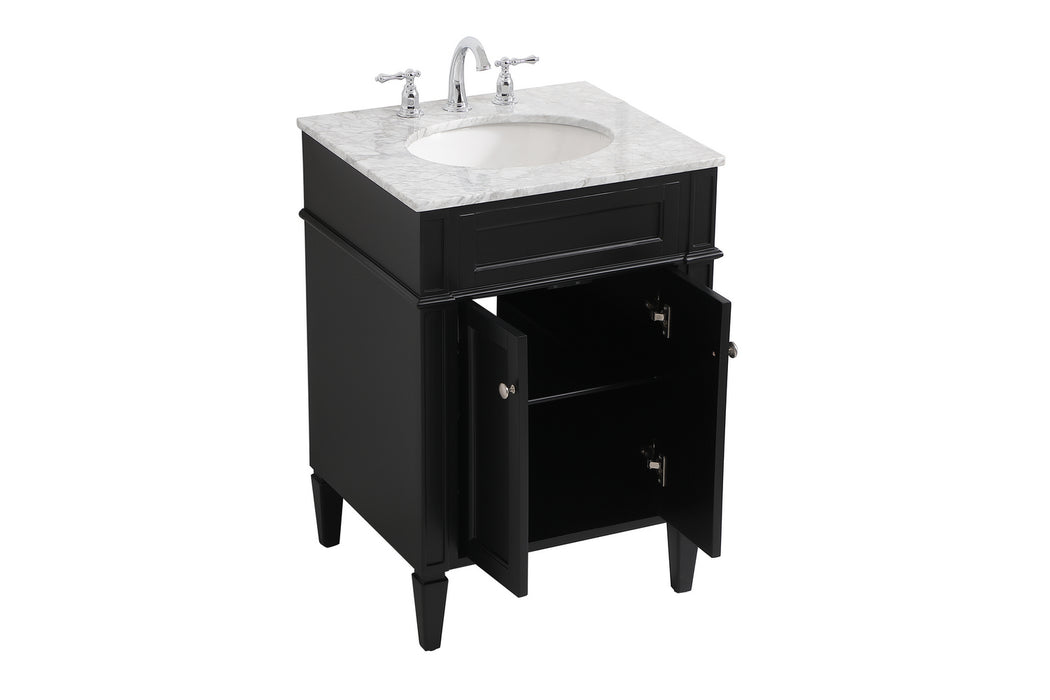 Elegant Lighting VF12524BK Bathroom Vanity Set, Black