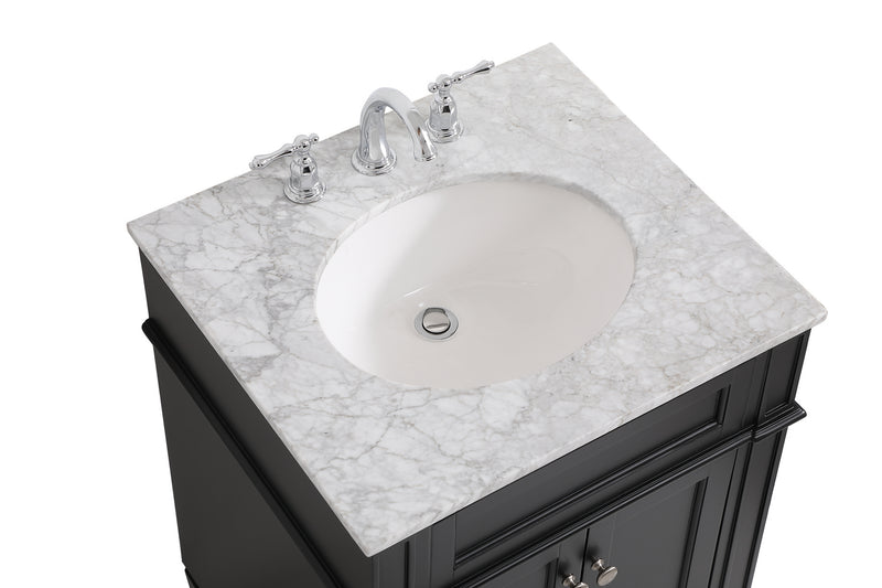 Elegant Lighting VF12524BK Bathroom Vanity Set, Black