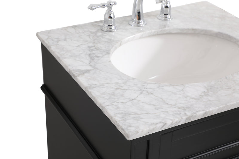 Elegant Lighting VF12524BK Bathroom Vanity Set, Black