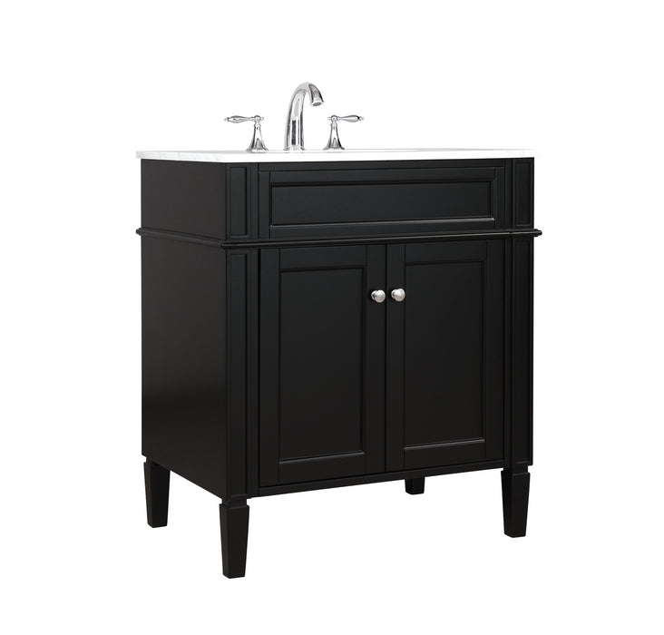 Elegant Lighting VF12530BK Bathroom Vanity Set, Black