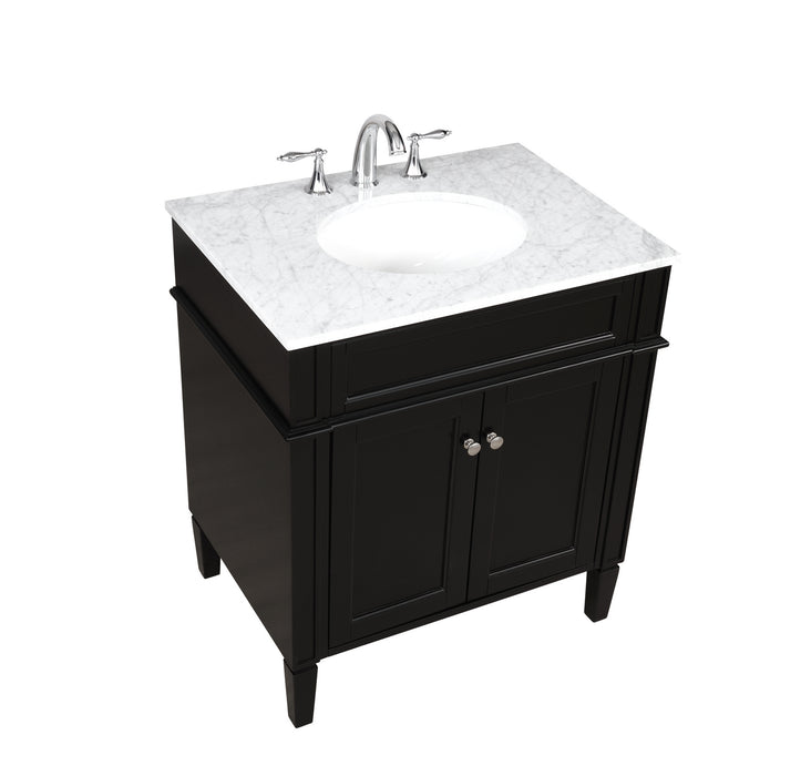Elegant Lighting VF12530BK Bathroom Vanity Set, Black