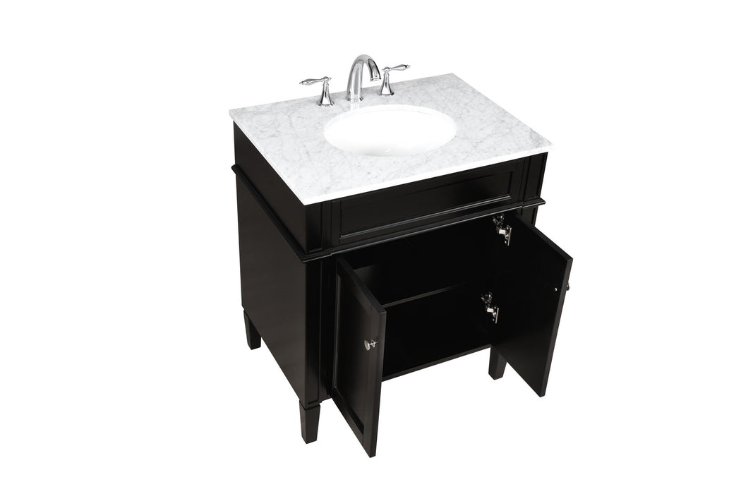Elegant Lighting VF12530BK Bathroom Vanity Set, Black