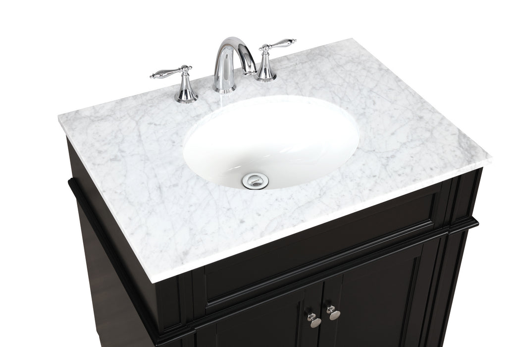 Elegant Lighting VF12530BK Bathroom Vanity Set, Black