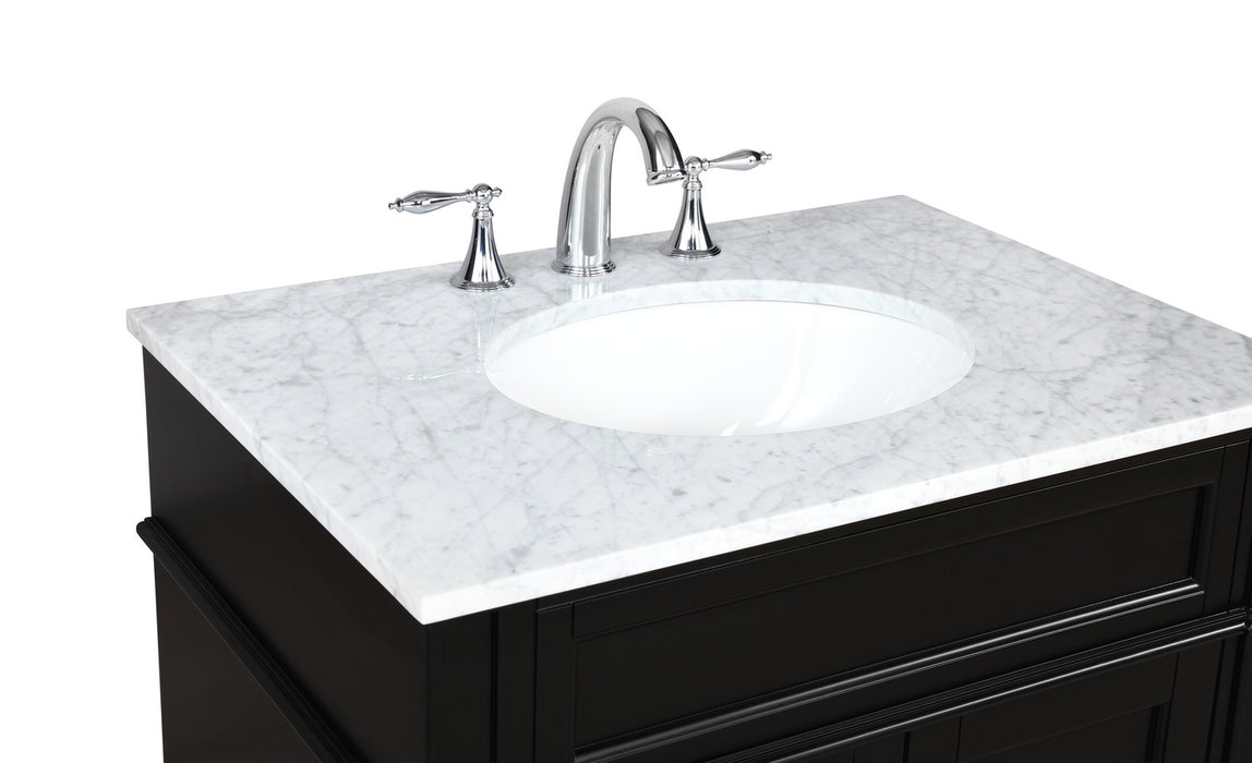 Elegant Lighting VF12530BK Bathroom Vanity Set, Black