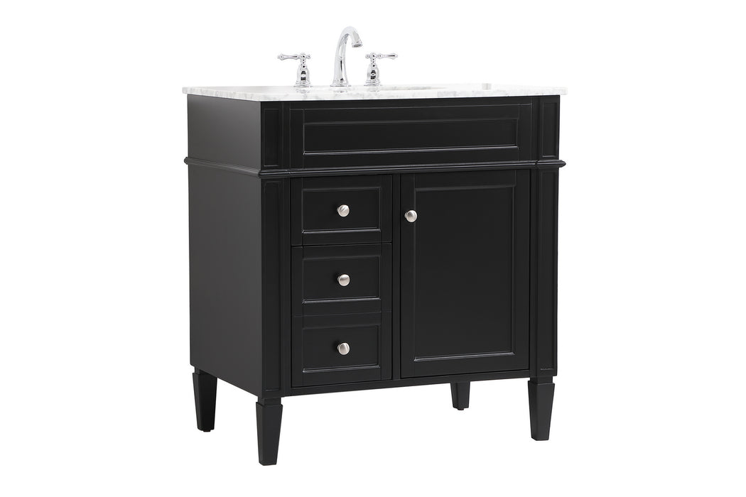 Elegant Lighting VF12532BK Bathroom Vanity Set, Black