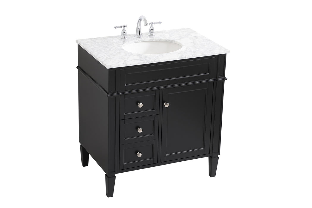 Elegant Lighting VF12532BK Bathroom Vanity Set, Black