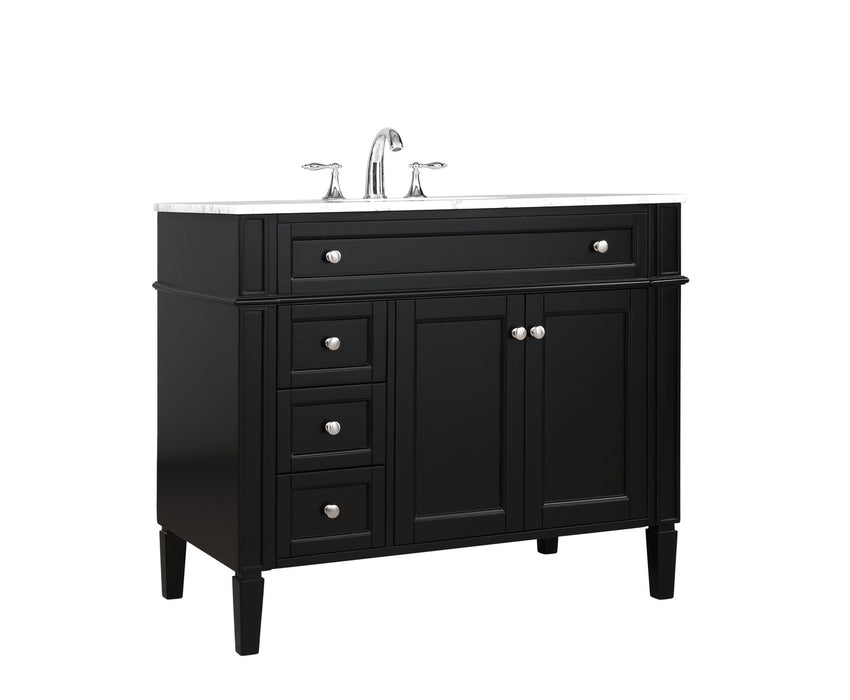 Elegant Lighting VF12540BK Bathroom Vanity Set, Black