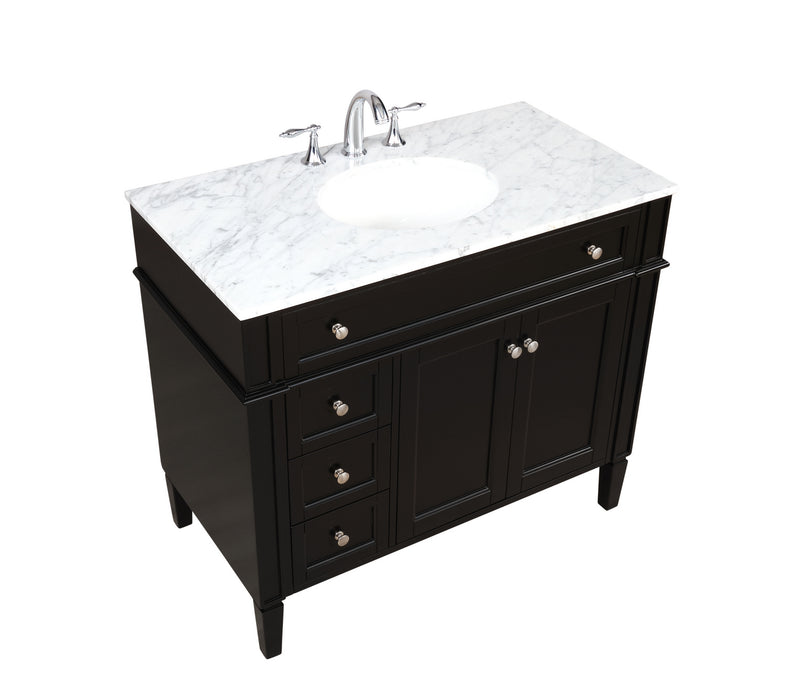 Elegant Lighting VF12540BK Bathroom Vanity Set, Black