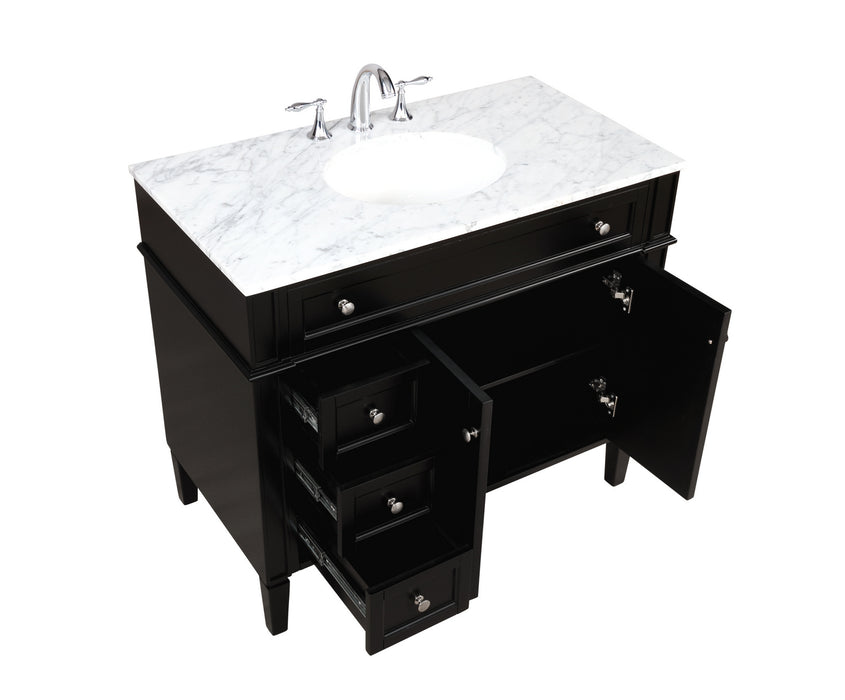 Elegant Lighting VF12540BK Bathroom Vanity Set, Black