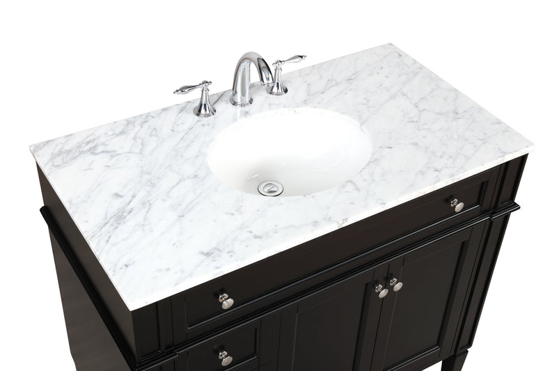 Elegant Lighting VF12540BK Bathroom Vanity Set, Black
