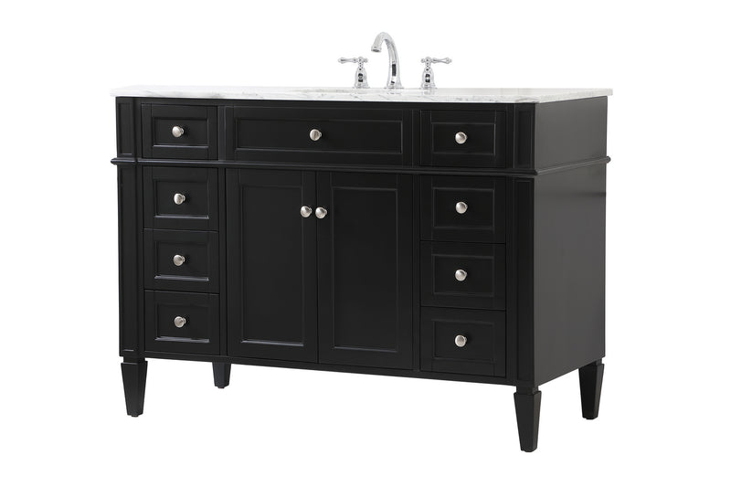 Elegant Lighting VF12548BK Bathroom Vanity Set, Black