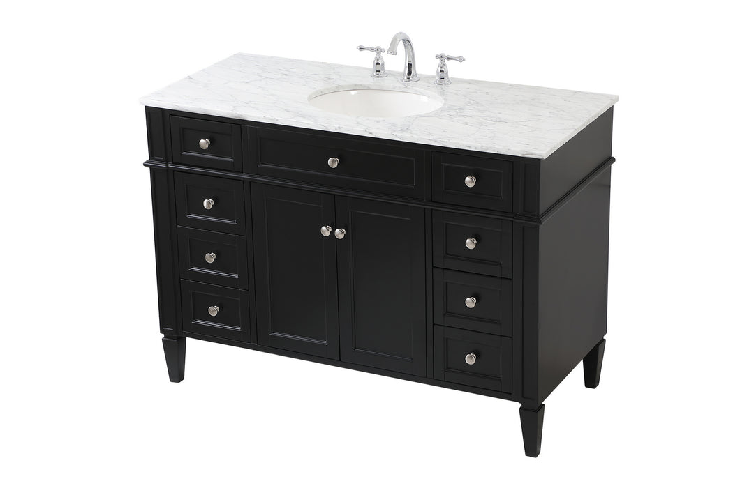 Elegant Lighting VF12548BK Bathroom Vanity Set, Black
