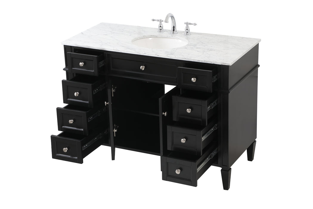 Elegant Lighting VF12548BK Bathroom Vanity Set, Black