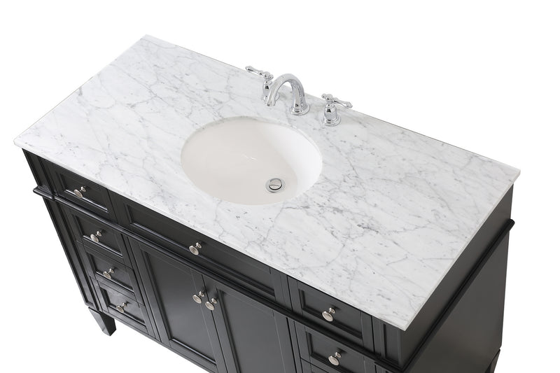 Elegant Lighting VF12548BK Bathroom Vanity Set, Black