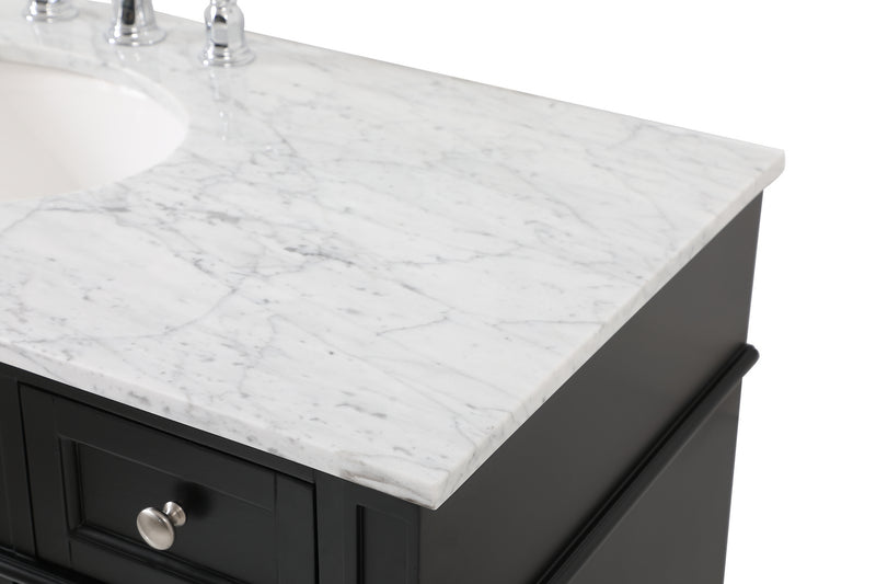 Elegant Lighting VF12548BK Bathroom Vanity Set, Black