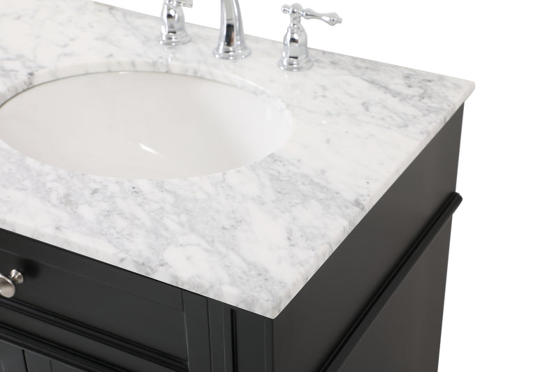 Elegant Lighting VF12560DBK Bathroom Vanity Set, Black