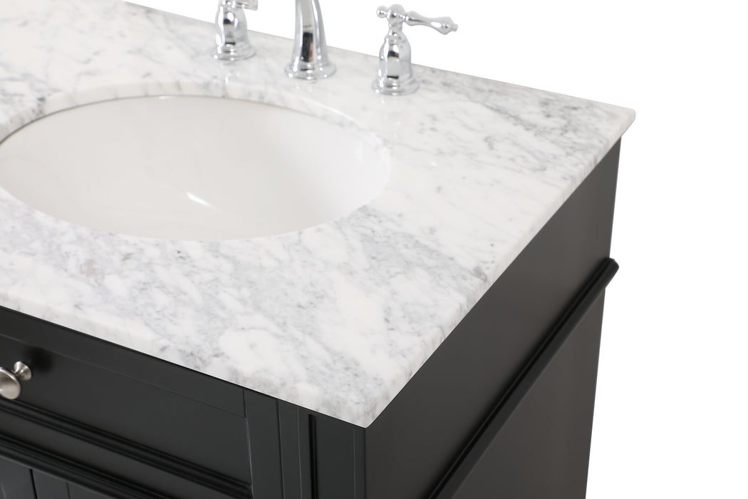 Elegant Lighting VF12560DBK Bathroom Vanity Set, Black