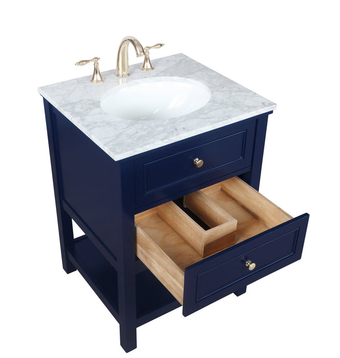 Elegant Lighting VF27024BL Bathroom Vanity Set, Blue