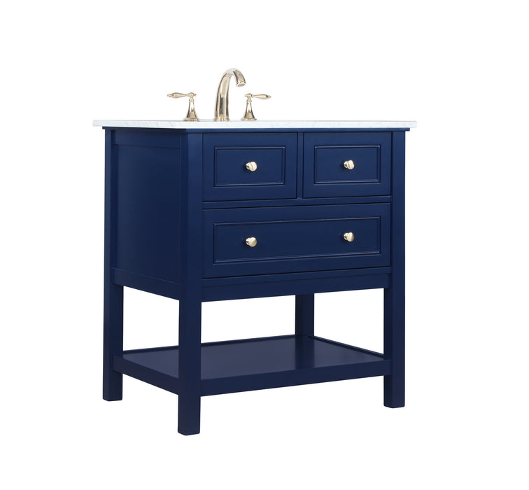 Elegant Lighting VF27030BL Bathroom Vanity Set, Blue