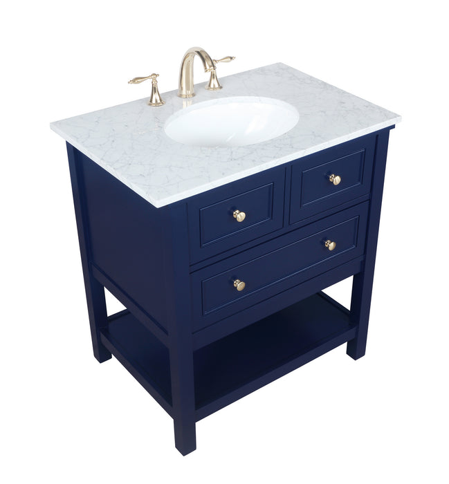 Elegant Lighting VF27030BL Bathroom Vanity Set, Blue