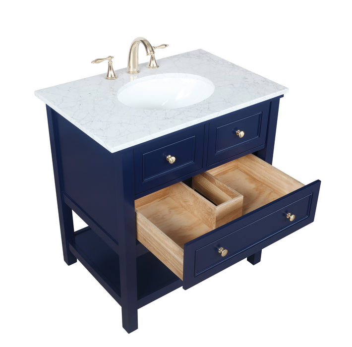 Elegant Lighting VF27030BL Bathroom Vanity Set, Blue