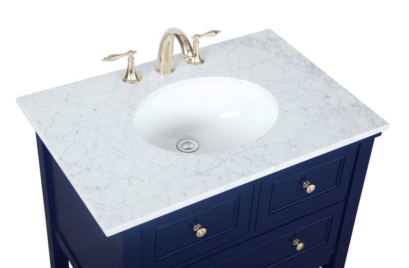 Elegant Lighting VF27030BL Bathroom Vanity Set, Blue