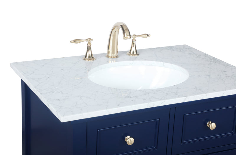 Elegant Lighting VF27030BL Bathroom Vanity Set, Blue