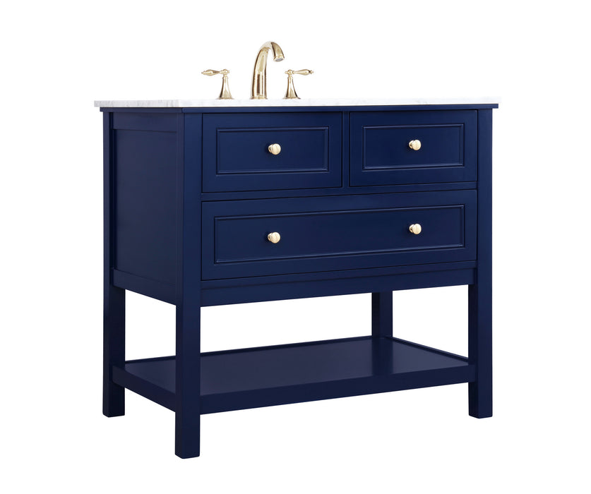 Elegant Lighting VF27036BL Bathroom Vanity Set, Blue