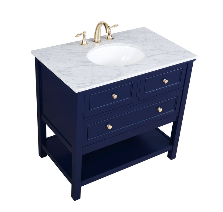 Elegant Lighting VF27036BL Bathroom Vanity Set, Blue