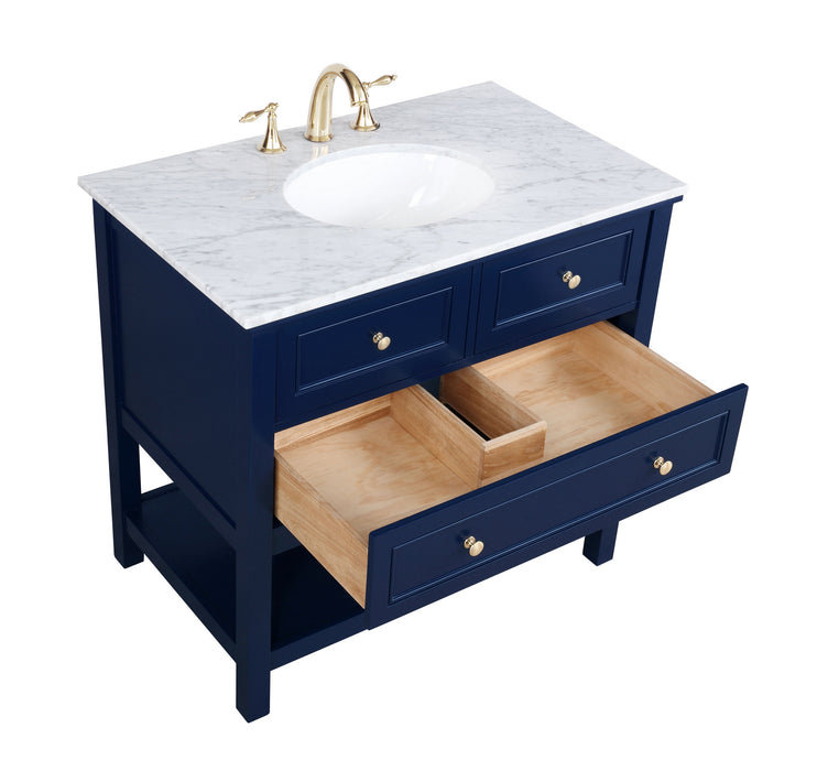 Elegant Lighting VF27036BL Bathroom Vanity Set, Blue