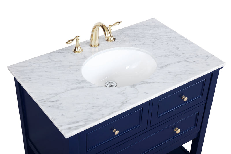Elegant Lighting VF27036BL Bathroom Vanity Set, Blue