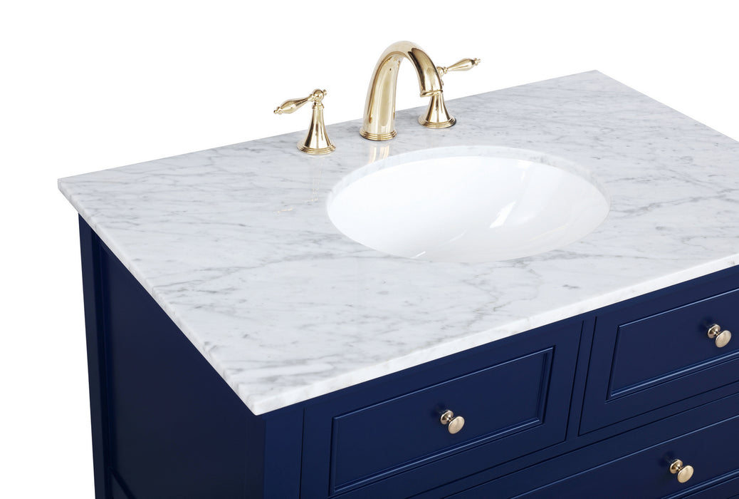 Elegant Lighting VF27036BL Bathroom Vanity Set, Blue