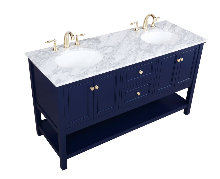 Elegant Lighting VF27060DBL Bathroom Vanity Set, Blue