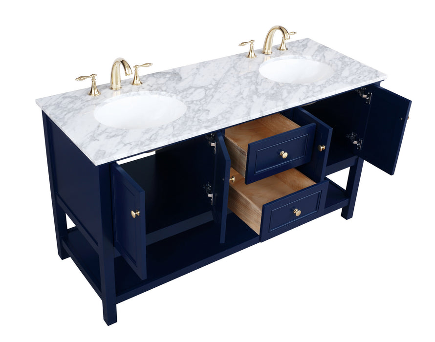 Elegant Lighting VF27060DBL Bathroom Vanity Set, Blue