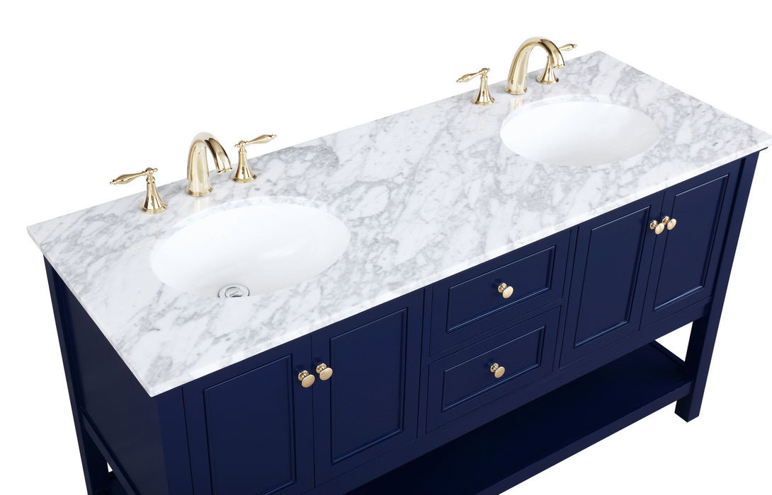 Elegant Lighting VF27060DBL Bathroom Vanity Set, Blue