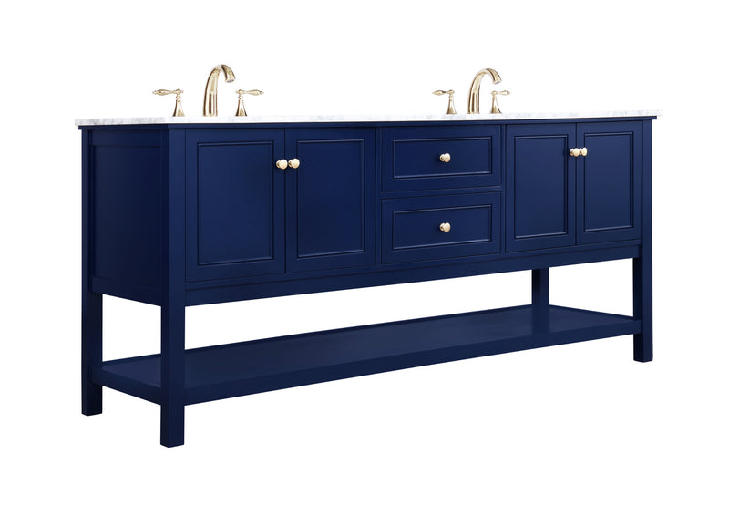 Elegant Lighting VF27072DBL Bathroom Vanity Set, Blue