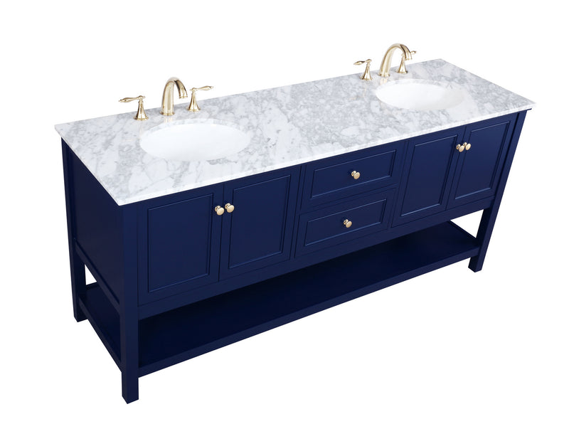Elegant Lighting VF27072DBL Bathroom Vanity Set, Blue