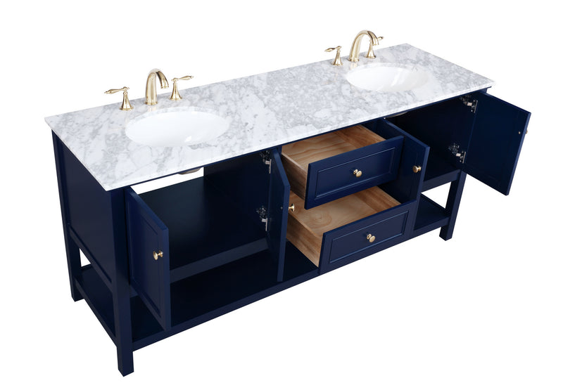 Elegant Lighting VF27072DBL Bathroom Vanity Set, Blue